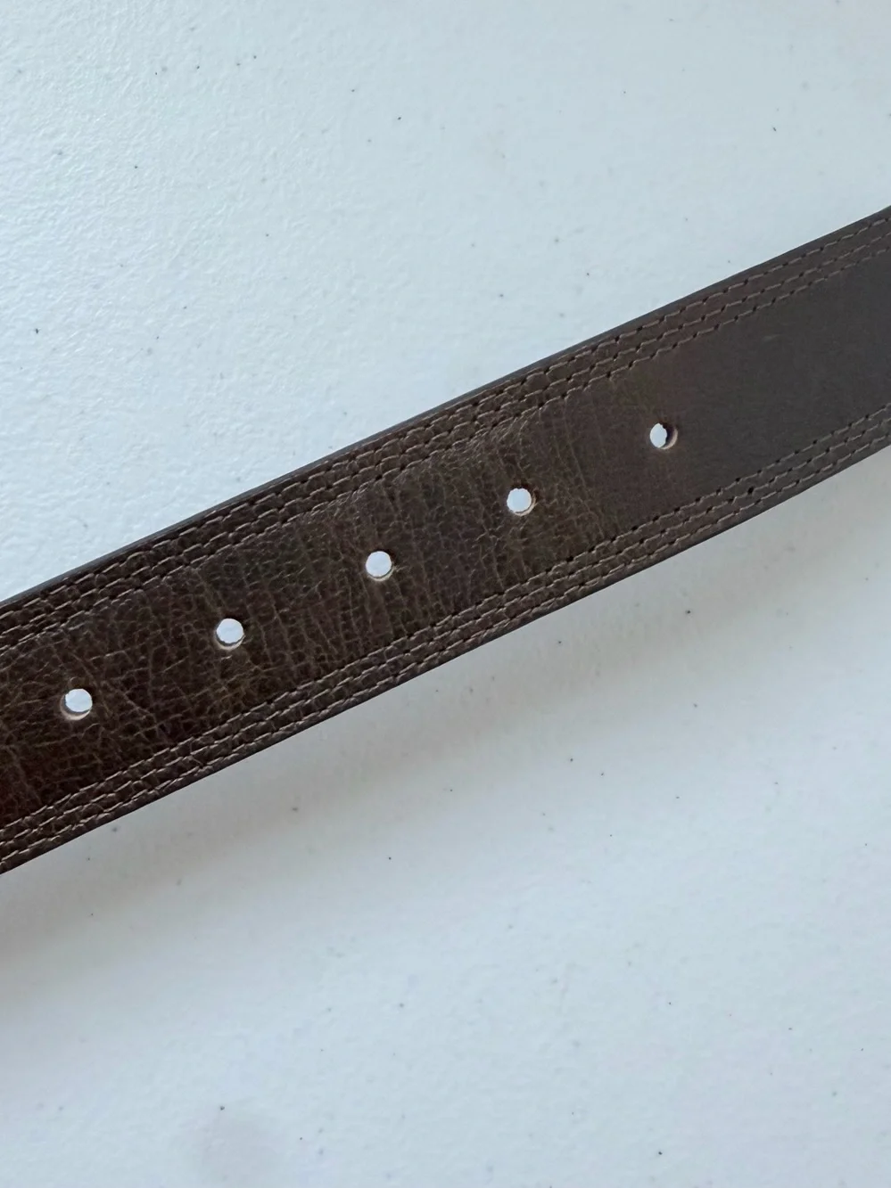 Wrangler Dark Brown American Bison Leather Belt • Silver Buckle  Size 38